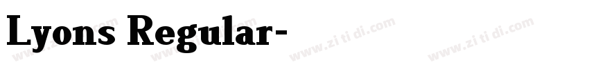 Lyons Regular字体转换